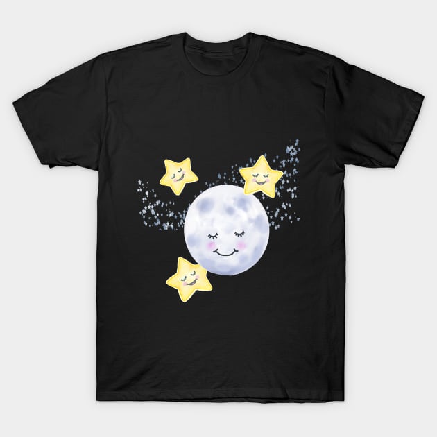 Moon and Stars T-Shirt by Julie Townsend Studio